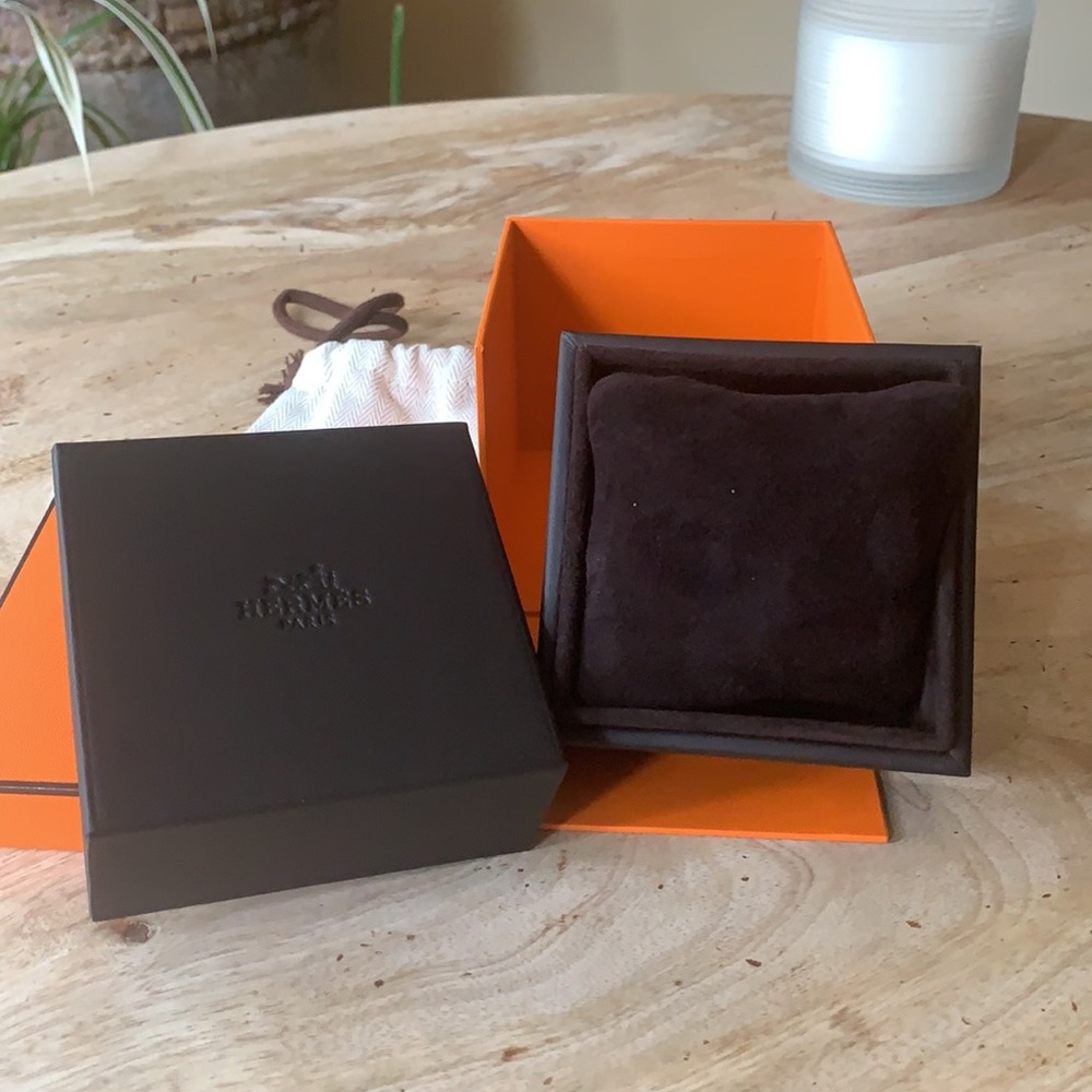 HERMÈS Jewelry Giftbox set w/pouch, ribbon - - Picture 9 of 11